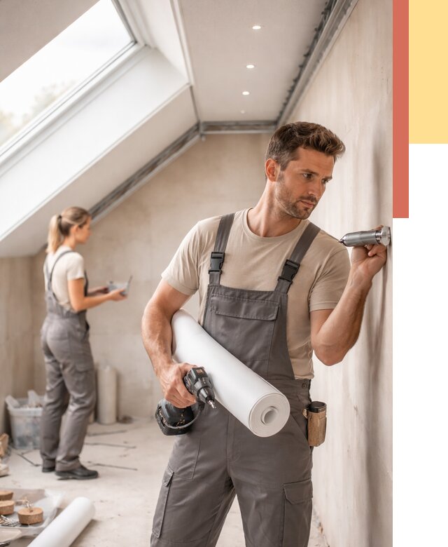 Монтаж натяжного потолка на мансарде в Канске от 3825 руб. | ОТДЕЛОЧНИК-Кнс