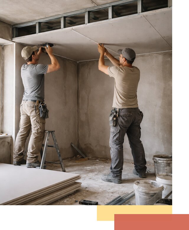 Короб из гипсокартона на потолке под ключ в Канске