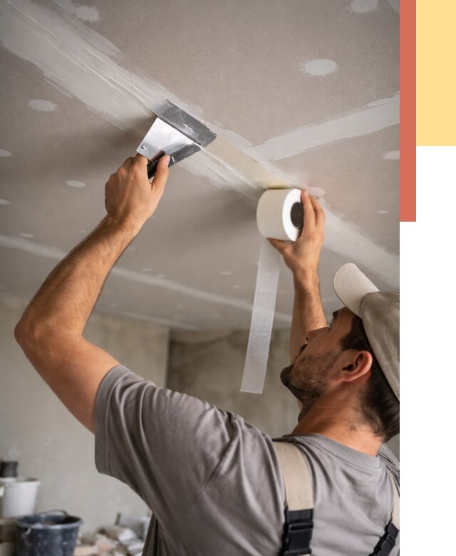 Обработка швов потолка ГКЛ в Канске от 8197 руб. под ключ | ОТДЕЛОЧНИК-Кнс